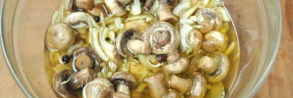 быстрые маринованные шампиньоны
