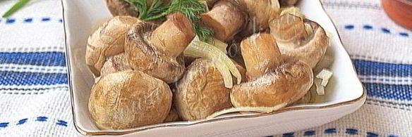 быстрые маринованные шампиньоны