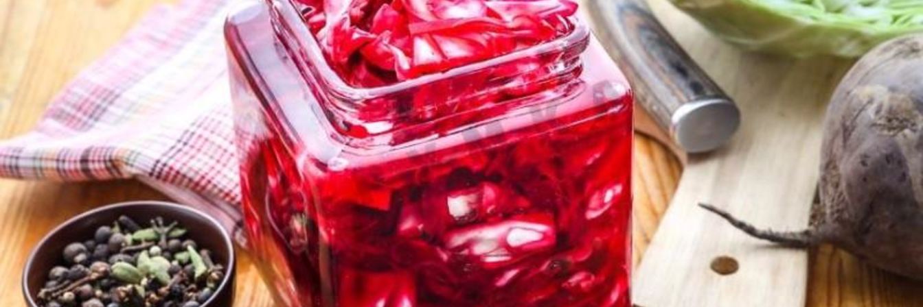 Маринованная капуста со свеклой по-грузински на зиму