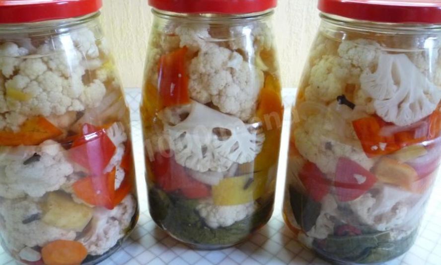 Рецепт маринованной цветной капусты на зиму в банках