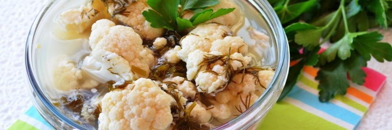 Маринованная цветная капуста в микроволновке