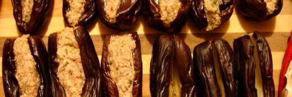 маринованные баклажаны с ореховой начинкой
