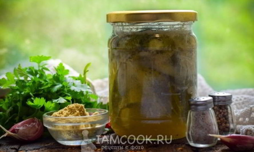 Рецепт маринованных огурцов с горчицей и маслом