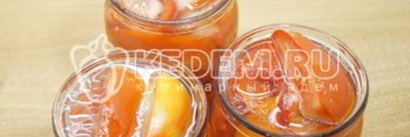 маринованные помидоры половинками с болгарским перцем