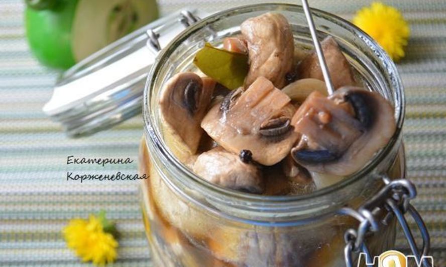 Рецепт маринованных шампиньонов 4-х минутки