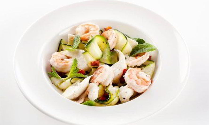 Рецепт маринованных цукини с креветками и моцареллой unagrande