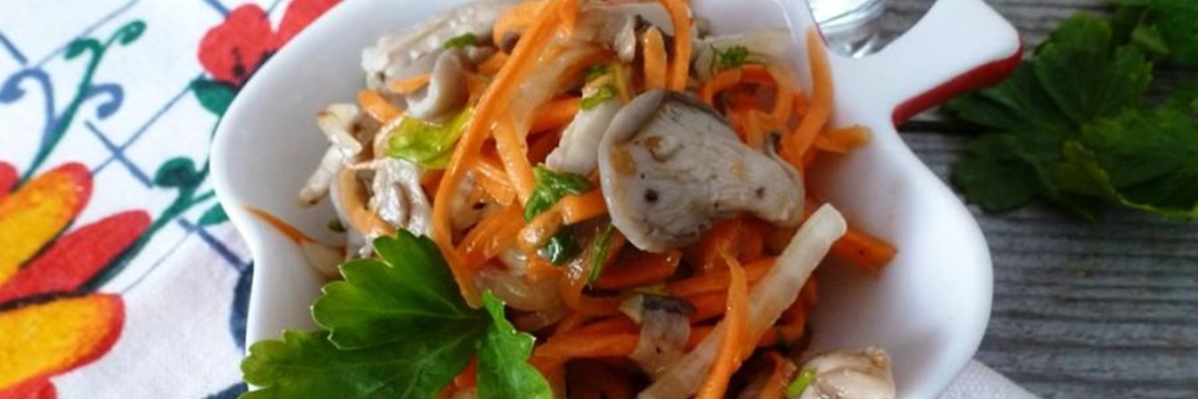 Маринованные вешенки по-корейски