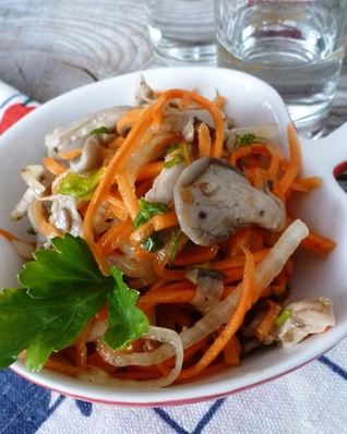 Маринованные вешенки по-корейски