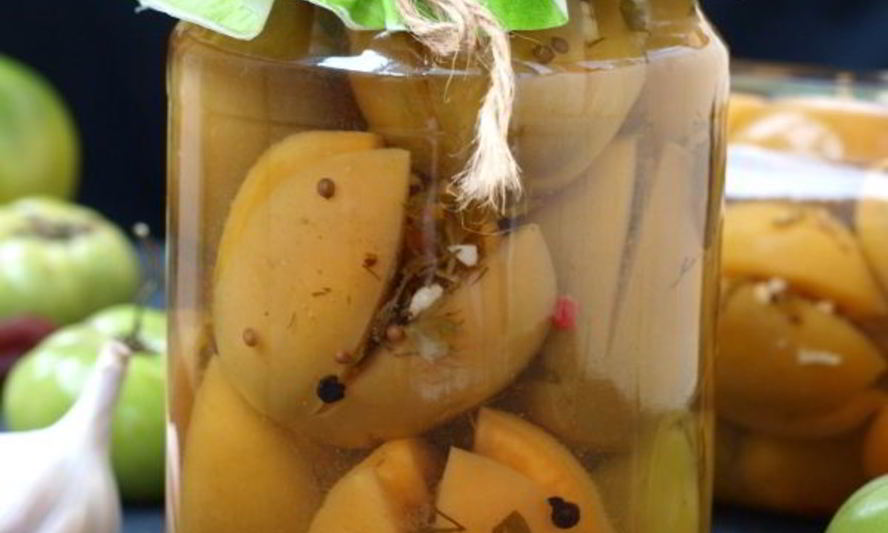 Рецепт маринованных зеленых помидоров по-грузински на зиму