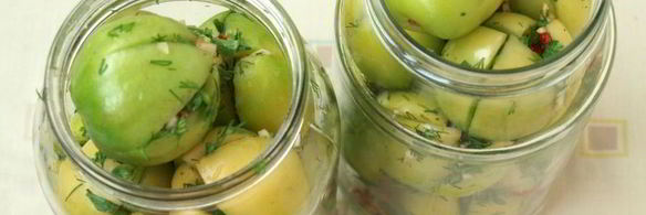 маринованные зеленые помидоры по-грузински на зиму