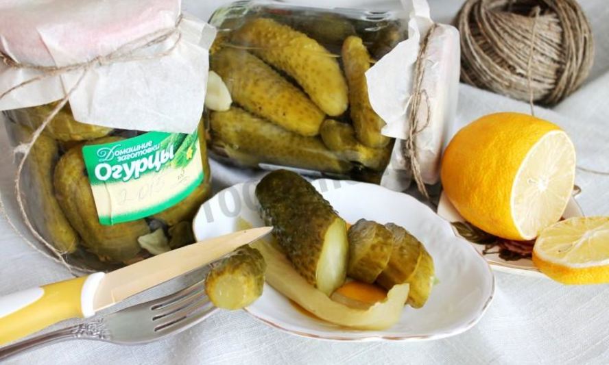 Рецепт огурцов маринованных без уксуса