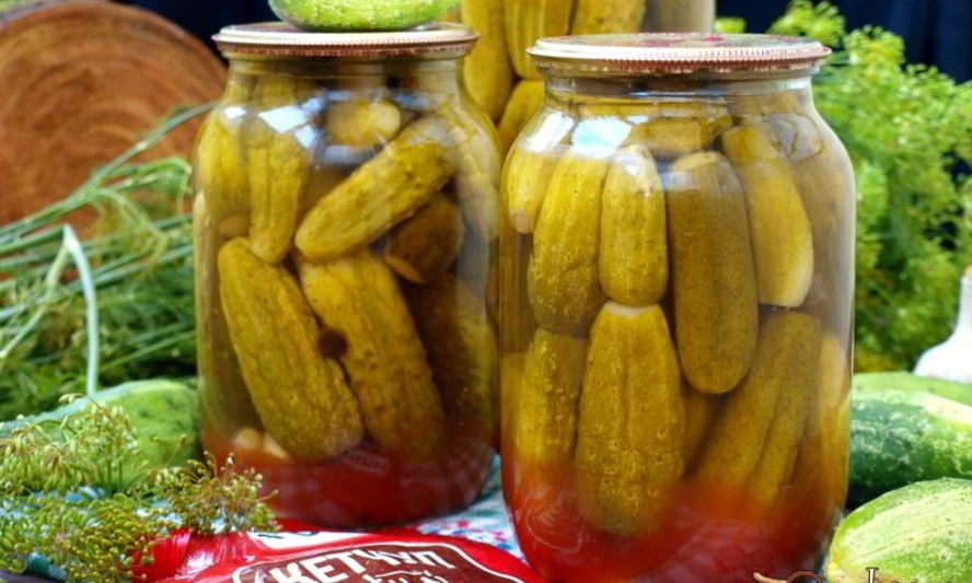 Рецепт огурцов маринованных с кетчупом чили