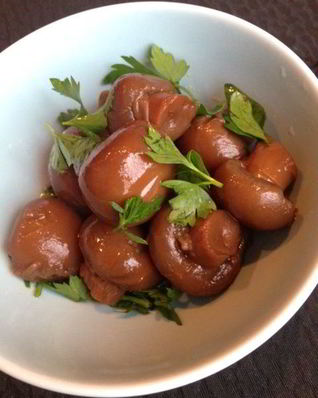 Шампиньоны маринованные в соусе терияки