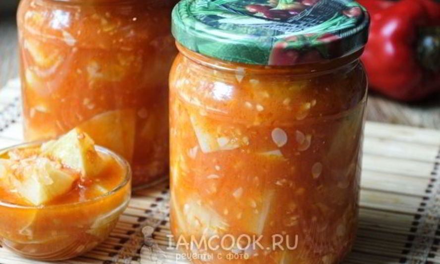 Рецепт патиссонов в томатной заливке на зиму