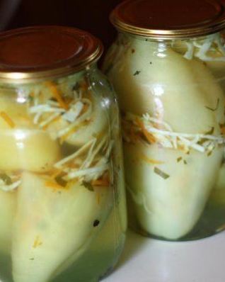 Перец, фаршированный капустой на зиму