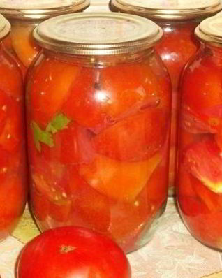 Помидоры дольками на зиму