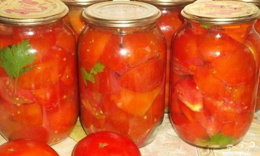 Рецепт помидоров дольками на зиму