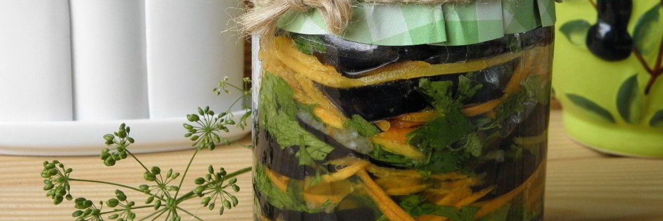 Синенькие с морковкой и чесноком на зиму