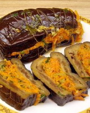 Синенькие с морковкой на зиму