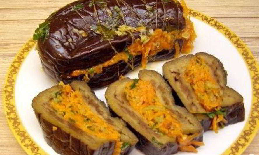 Рецепт синеньких с морковкой на зиму