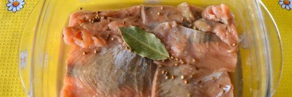 малосольный лосось с кориандром сухого посола