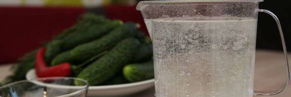 малосольные огурцы на минеральной воде