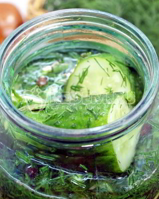 Малосольные огурцы в банке