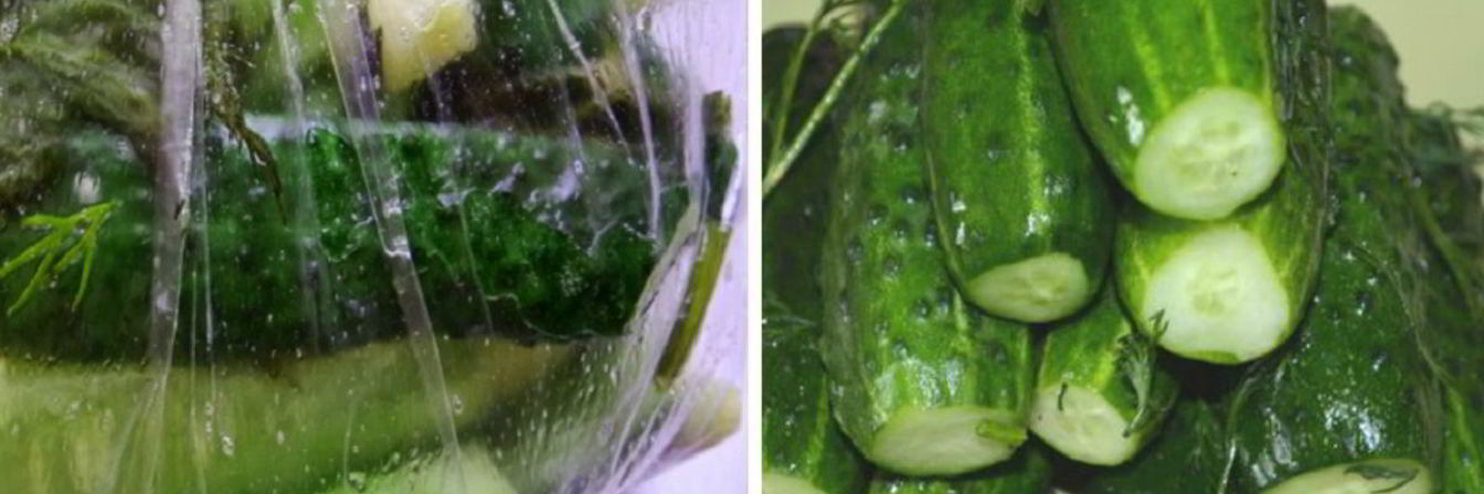 Малосольные огурцы в пакете