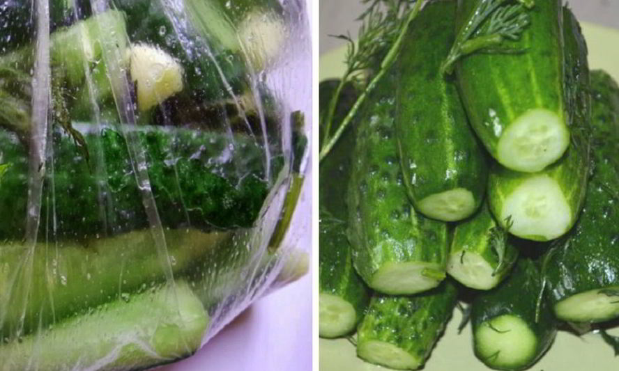 Рецепт малосольных огурцов в пакете