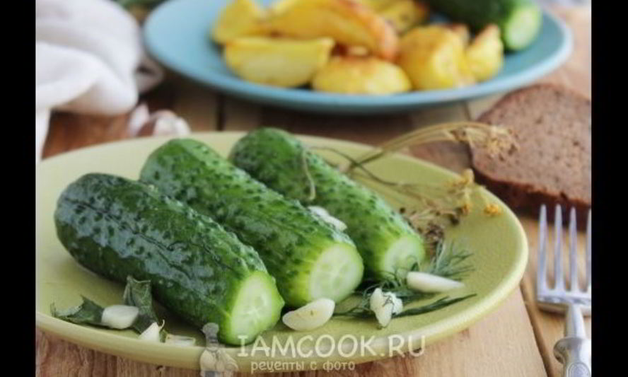 Рецепт малосольных огурцов за час