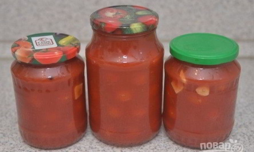Рецепт помидоров в собственном соку с чесноком