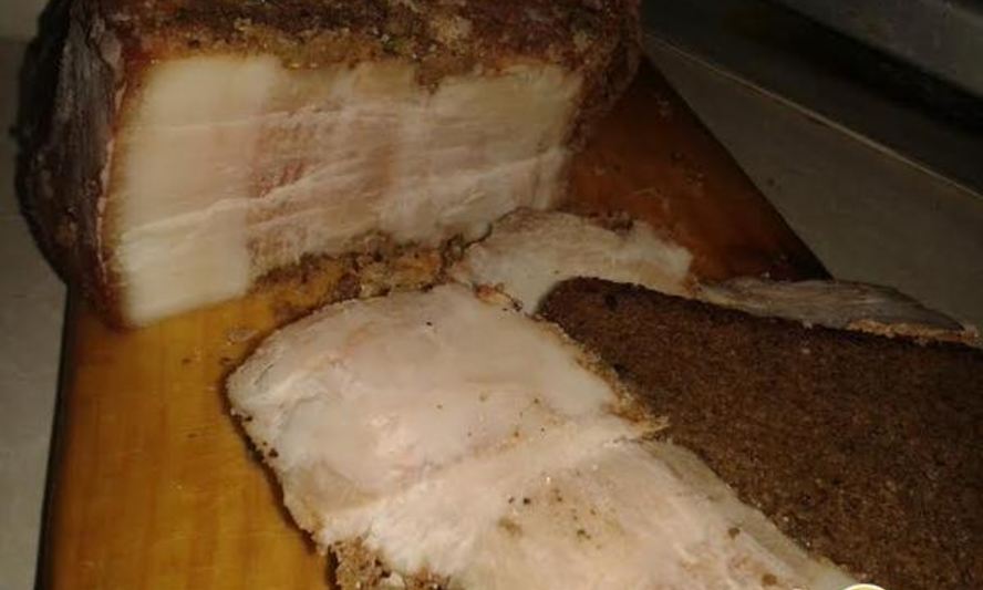 Рецепт сала в луковой шелухе