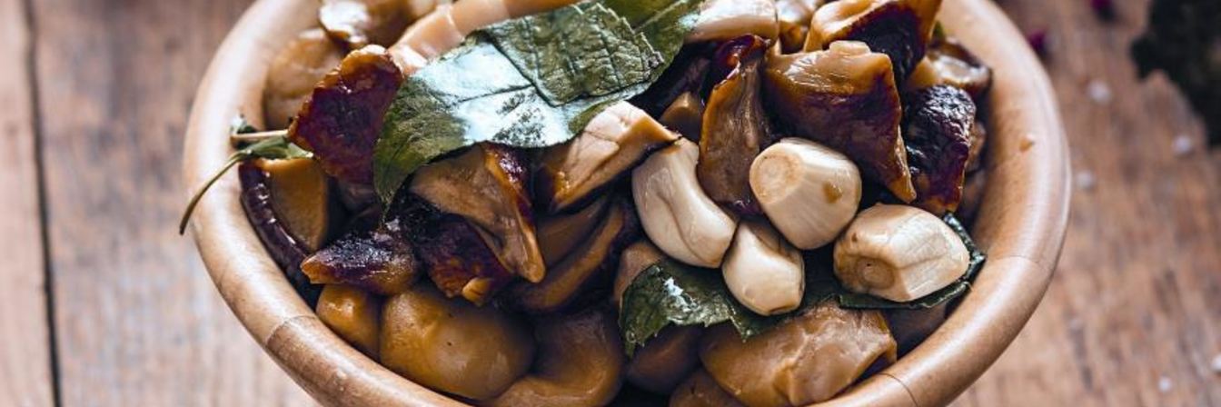 Соленые белые грибы