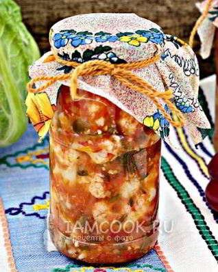 Цветная капуста в томате на зиму