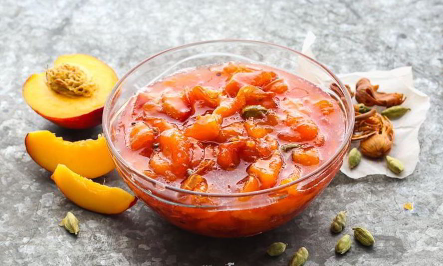 Рецепт персикового варенья с кардамоном и мускатным цветом