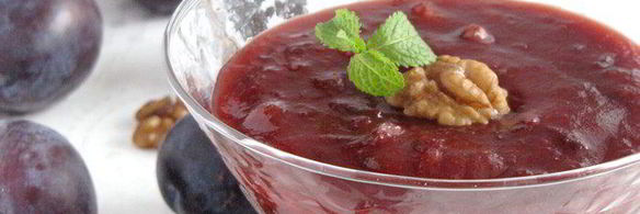 сливовое варенье с бананами и орехами