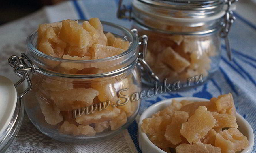 Рецепт цукатов из дыни