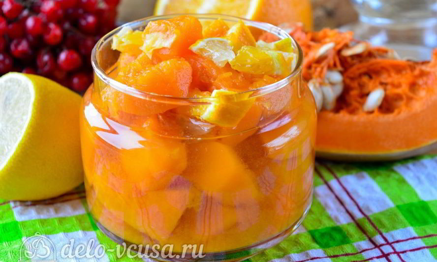 Рецепт варенья из тыквы с апельсином и лимоном
