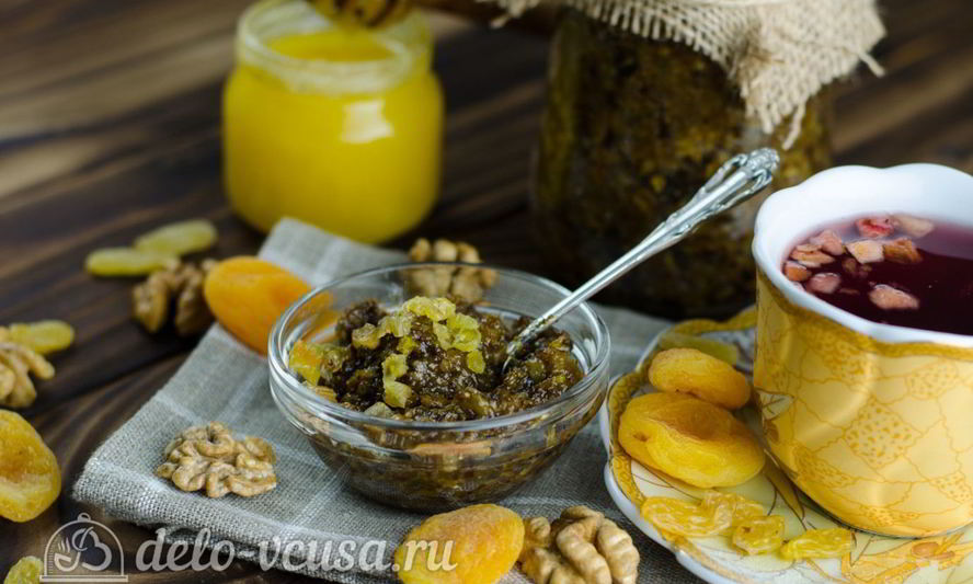 Рецепт витаминной смеси из сухофруктов