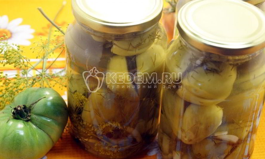 Рецепт вкусных зеленых помидоров на зиму