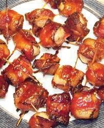 Водяные орехи в беконе