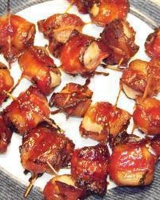 Водяные орехи в беконе