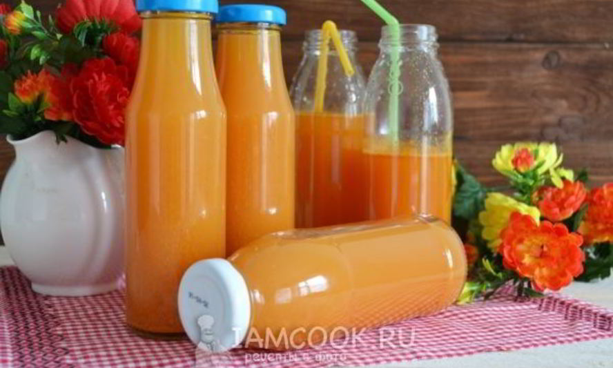 Рецепт яблочно-морковного сок на зиму через соковыжималку