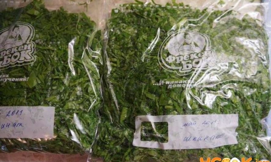 Рецепт заморозки шпината на зиму