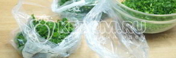 заморозка зелени на зиму