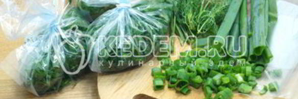 заморозка зелени на зиму