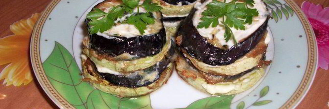 Баклажано-кабачковые горки в кляре