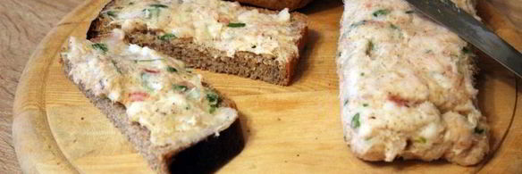 бутербродная намазка из сала с чесноком