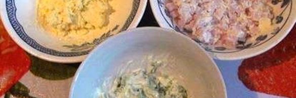 бутербродный тортик с окороком и яйцом