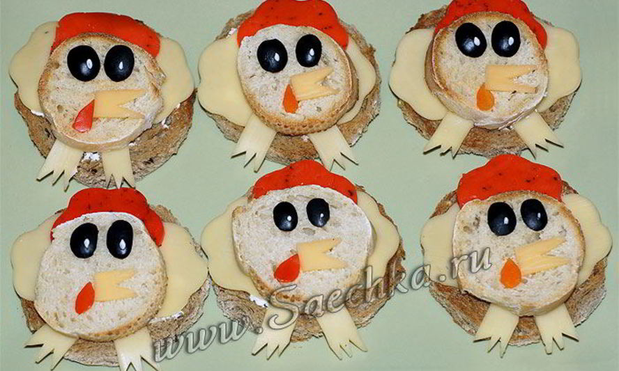 Рецепт бутербродов курочки